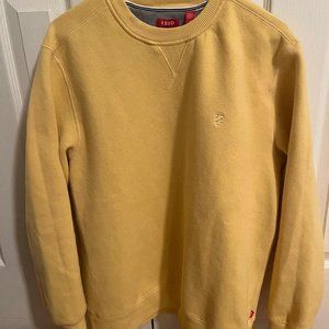 Izod Men’s Yellow Medium Pullover Crewneck Sweatshirt Casual